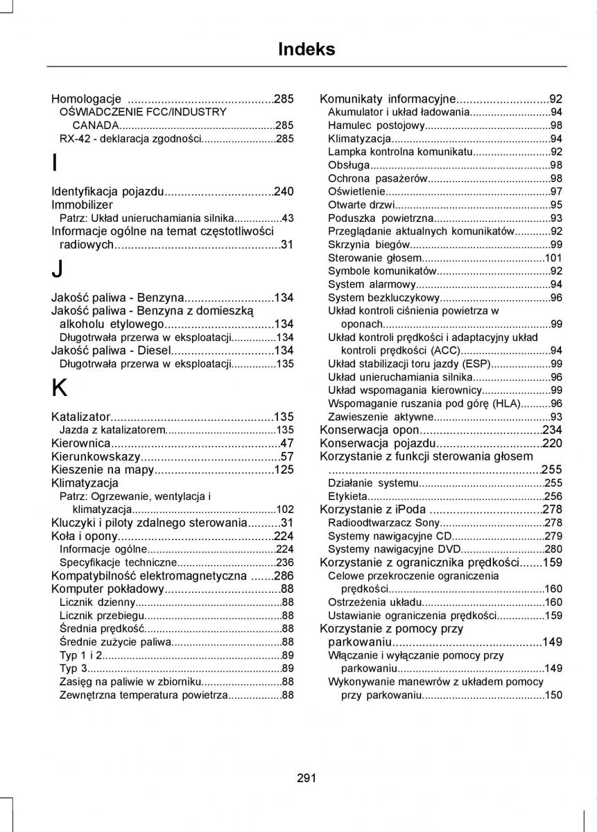 Ford Mondeo IV 4 instrukcja obslugi / page 293