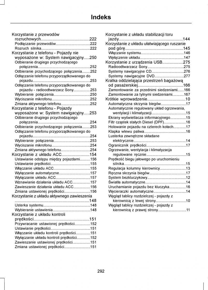 Ford Mondeo IV 4 instrukcja obslugi / page 294