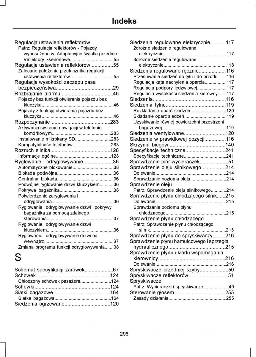 Ford Mondeo IV 4 instrukcja obslugi / page 298