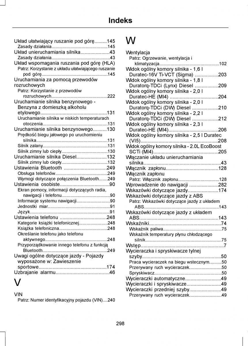 Ford Mondeo IV 4 instrukcja obslugi / page 300