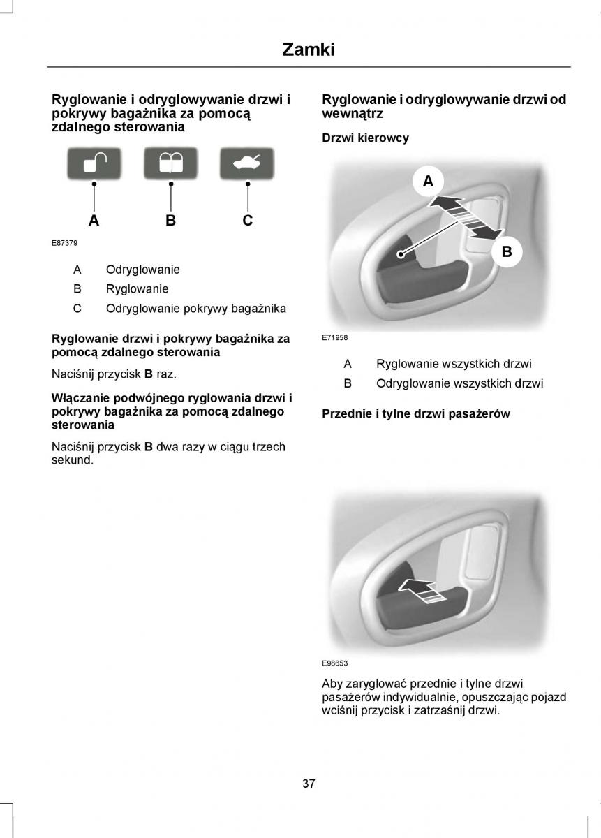 Ford Mondeo IV 4 instrukcja obslugi / page 39