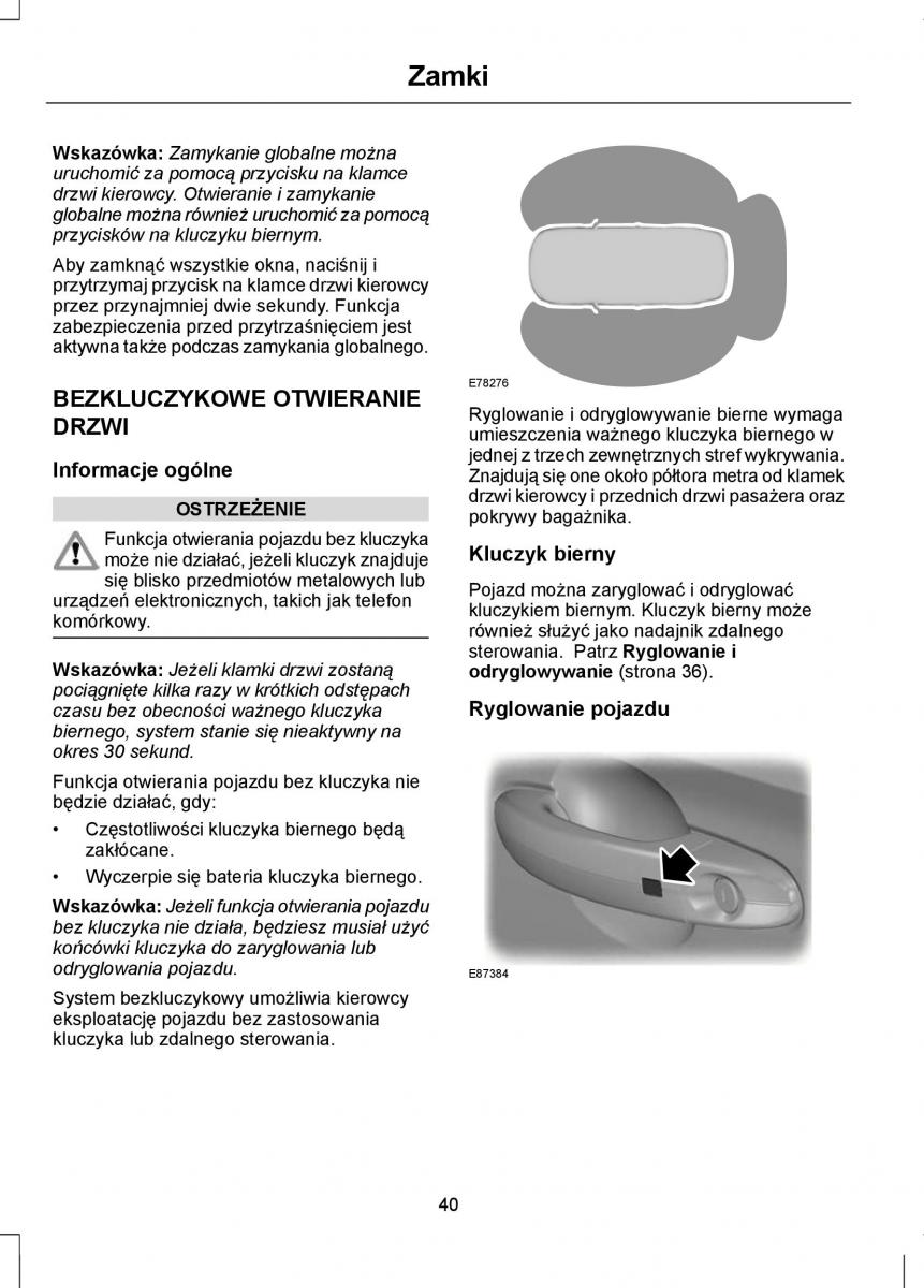 Ford Mondeo IV 4 instrukcja obslugi / page 42