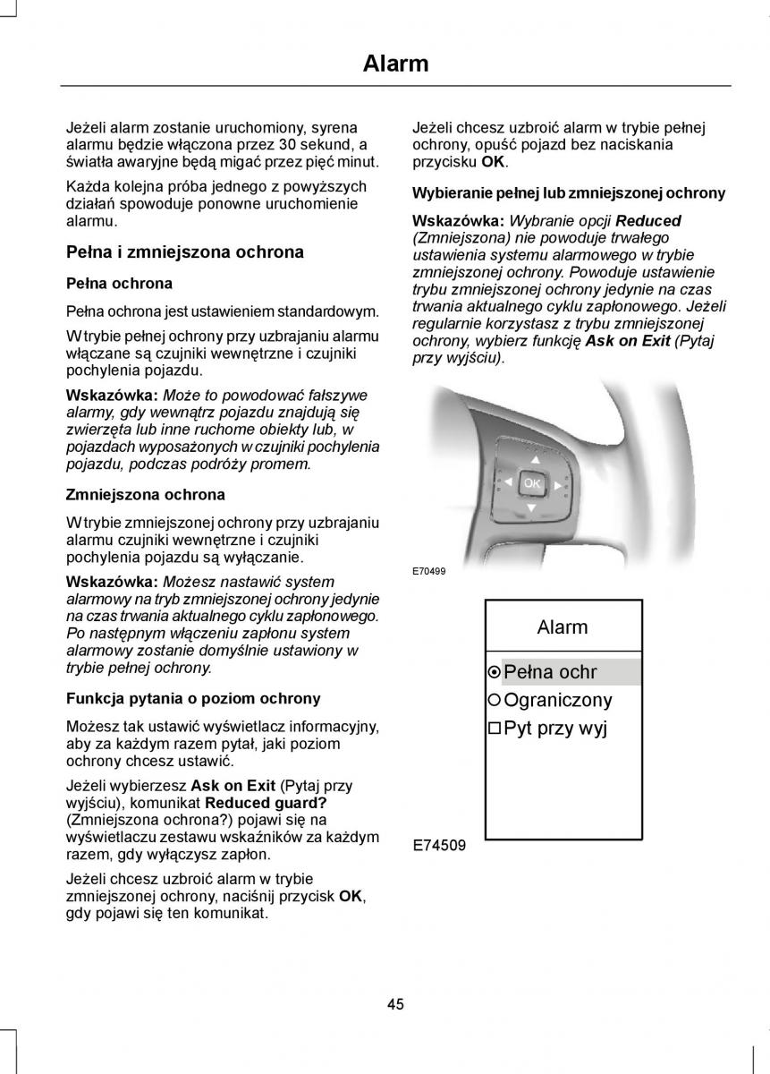 Ford Mondeo IV 4 instrukcja obslugi / page 47