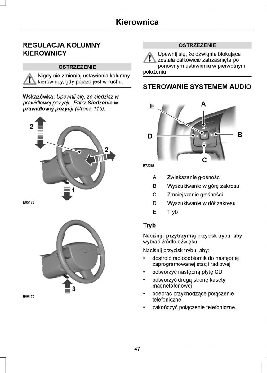 Ford Mondeo IV 4 instrukcja obslugi / page 49