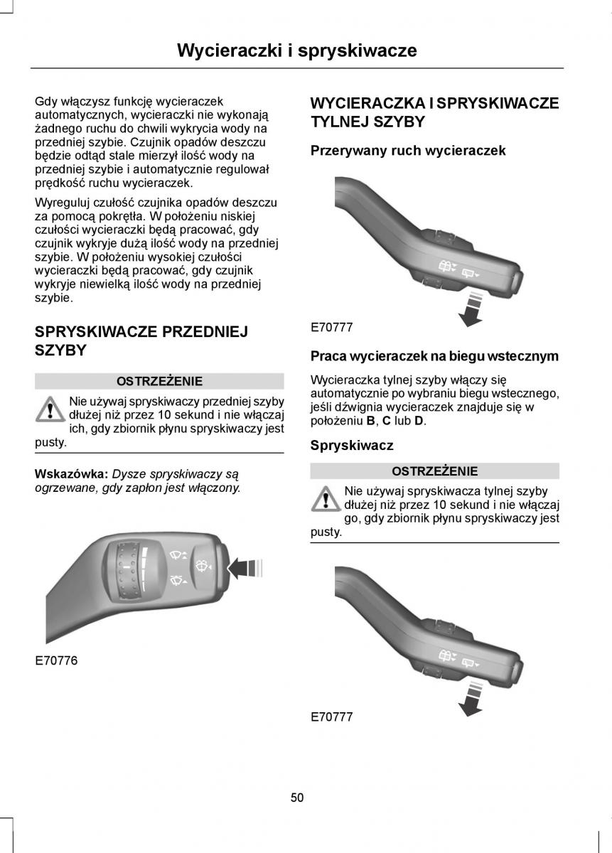 Ford Mondeo IV 4 instrukcja obslugi / page 52