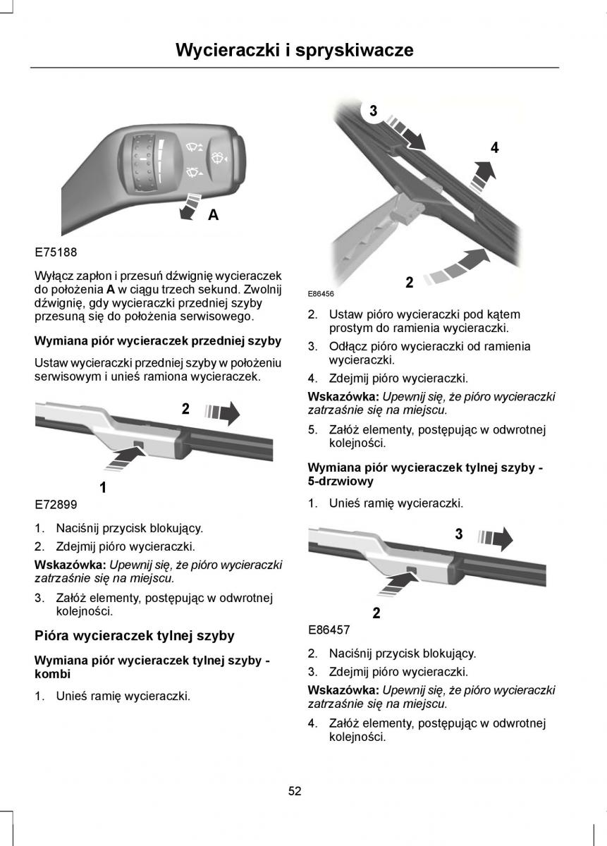 Ford Mondeo IV 4 instrukcja obslugi / page 54