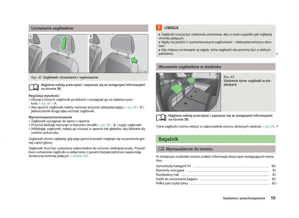 Skoda Fabia II 2 instrukcja obslugi / page 62