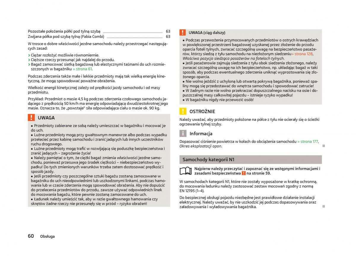 Skoda Fabia II 2 instrukcja obslugi / page 63