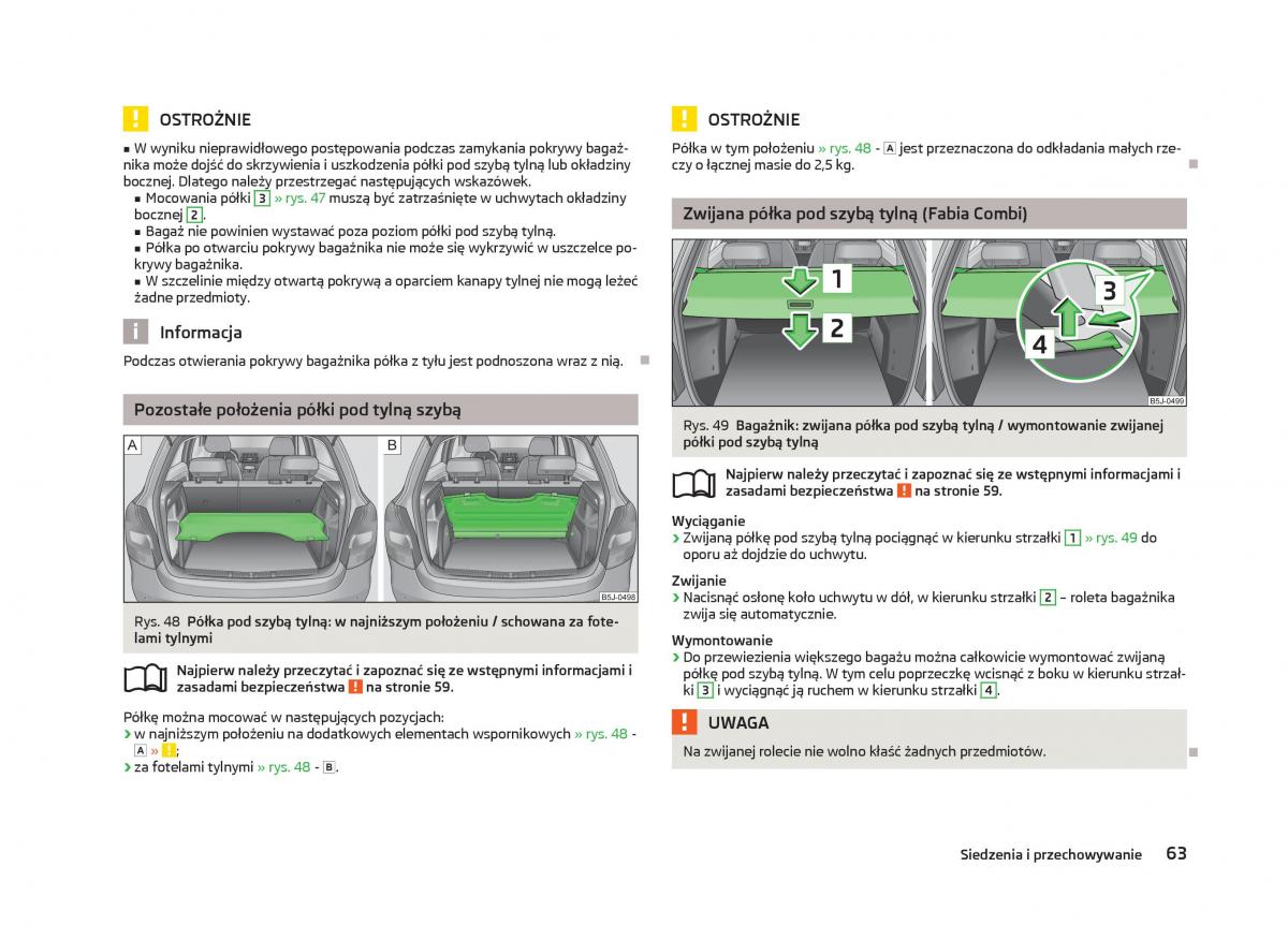 Skoda Fabia II 2 instrukcja obslugi / page 66