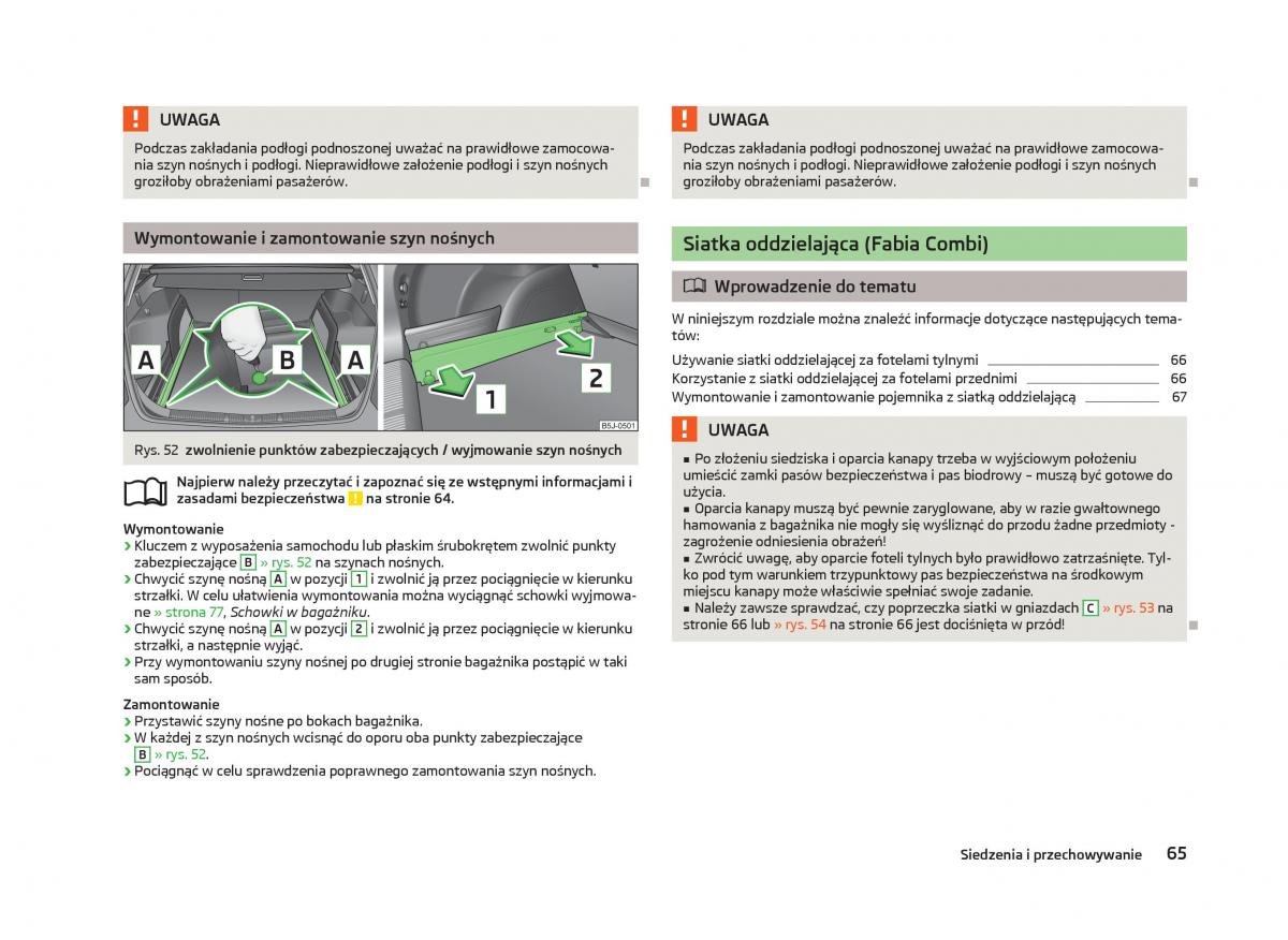 Skoda Fabia II 2 instrukcja obslugi / page 68