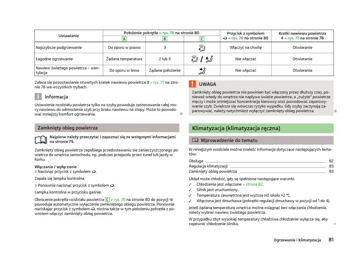 Skoda Fabia II 2 instrukcja obslugi / page 84