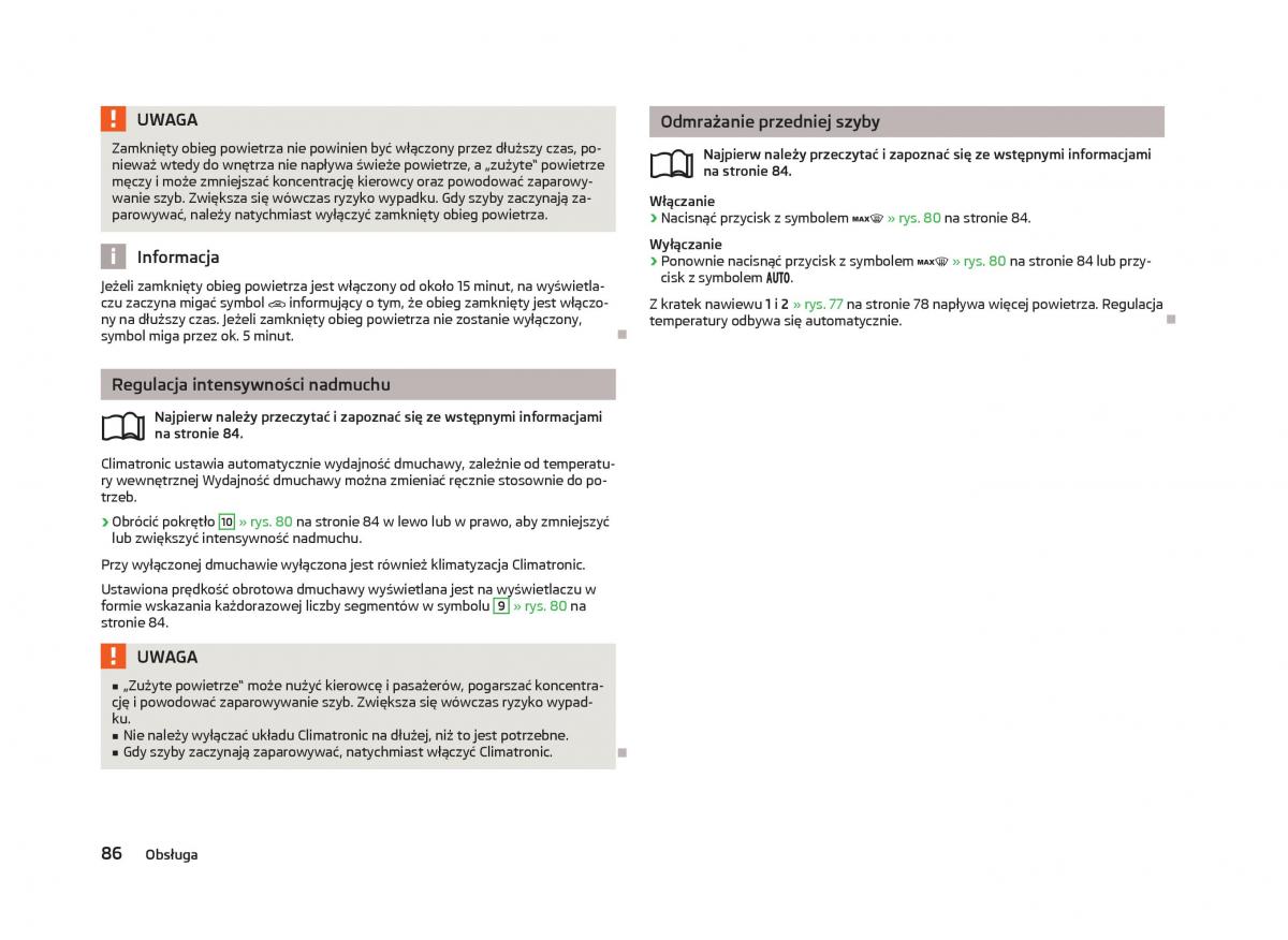 Skoda Fabia II 2 instrukcja obslugi / page 89