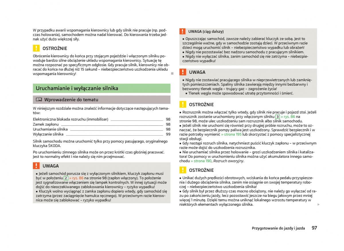 Skoda Fabia II 2 instrukcja obslugi / page 100