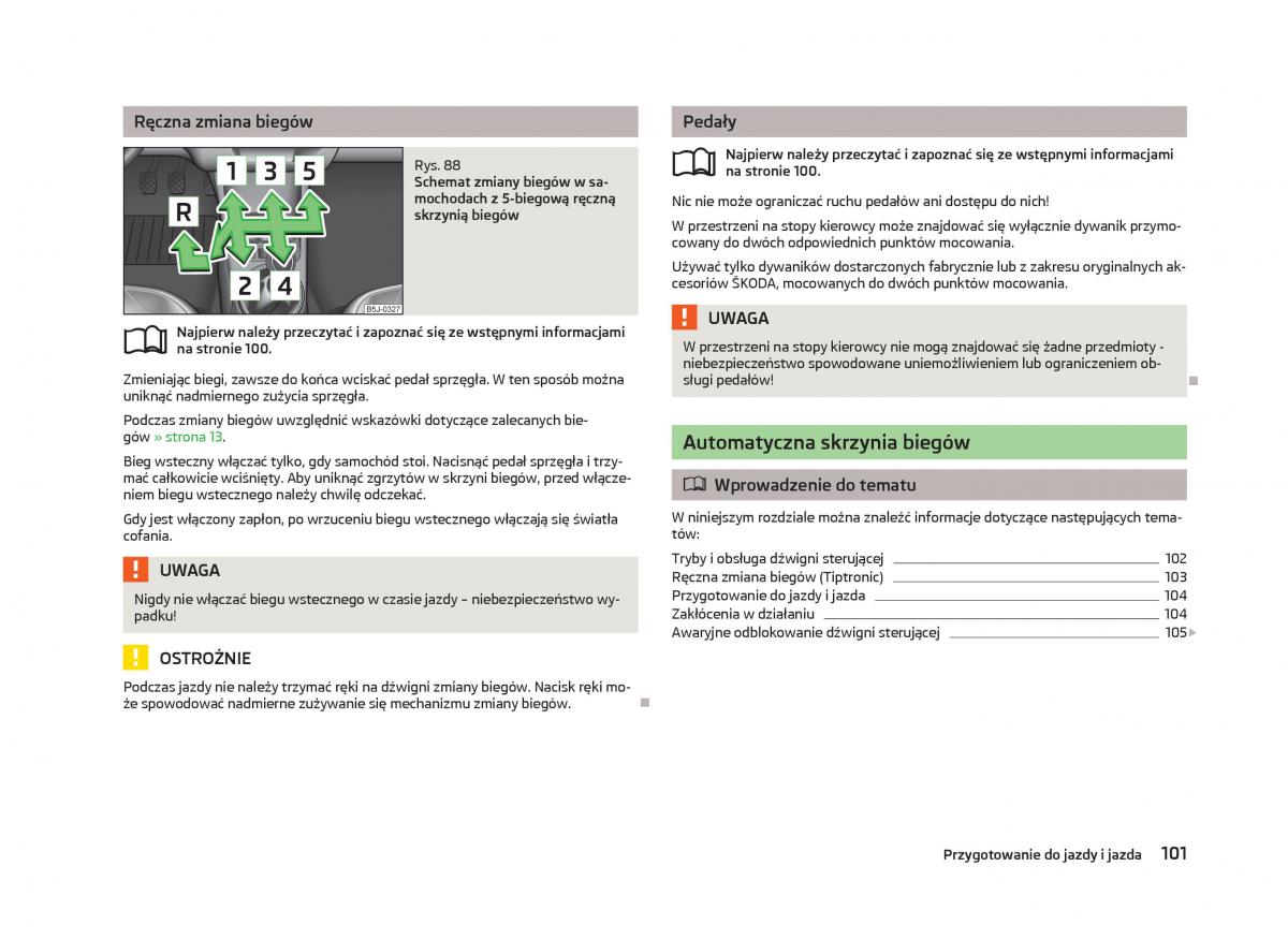 Skoda Fabia II 2 instrukcja obslugi / page 104