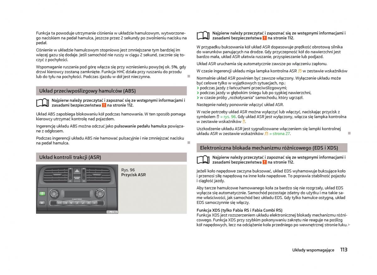 Skoda Fabia II 2 instrukcja obslugi / page 116