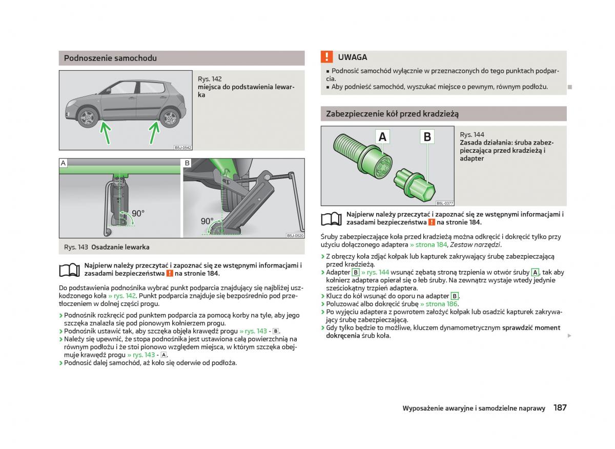 Skoda Fabia II 2 instrukcja obslugi / page 190