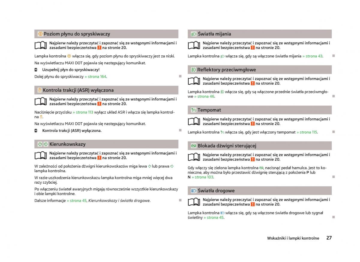 Skoda Fabia II 2 instrukcja obslugi / page 30