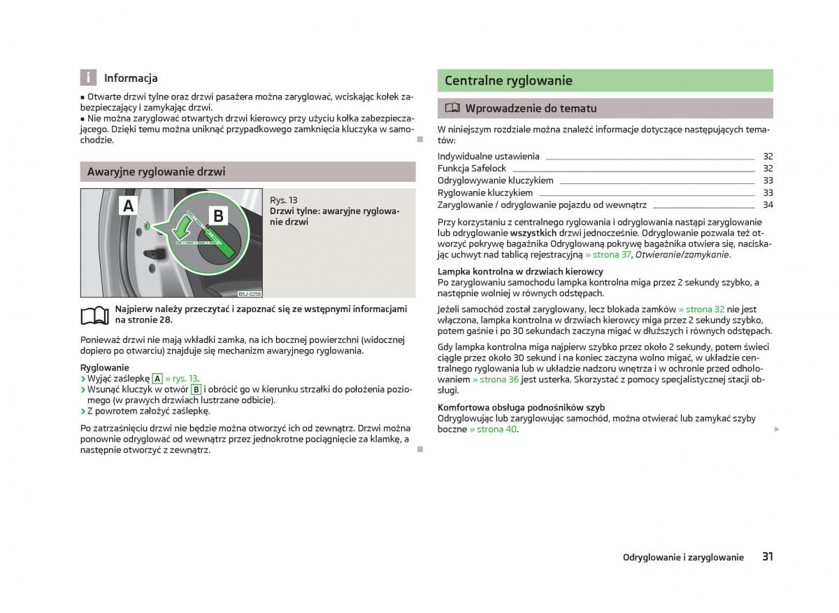 Skoda Fabia II 2 instrukcja obslugi / page 34