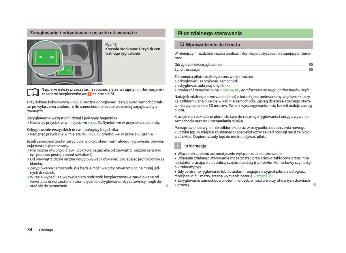 Skoda Fabia II 2 instrukcja obslugi / page 37