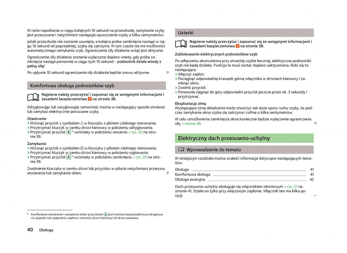 Skoda Fabia II 2 instrukcja obslugi / page 43