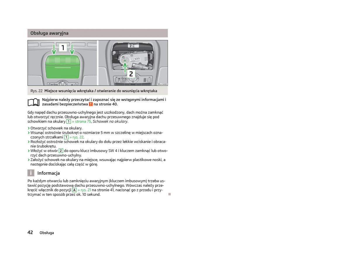 Skoda Fabia II 2 instrukcja obslugi / page 45