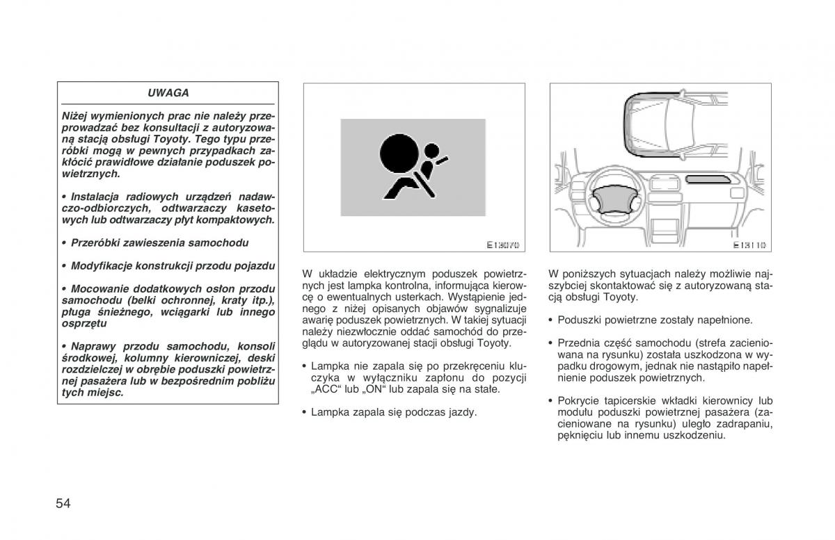 Toyota Corolla VIII 8 E110 instrukcja obslugi / page 61