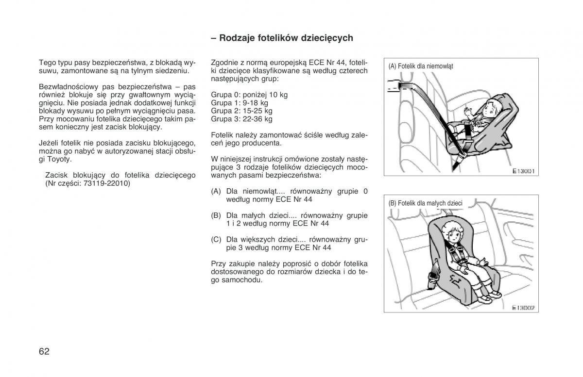 manual  Toyota Corolla VIII 8 E110 instrukcja / page 69