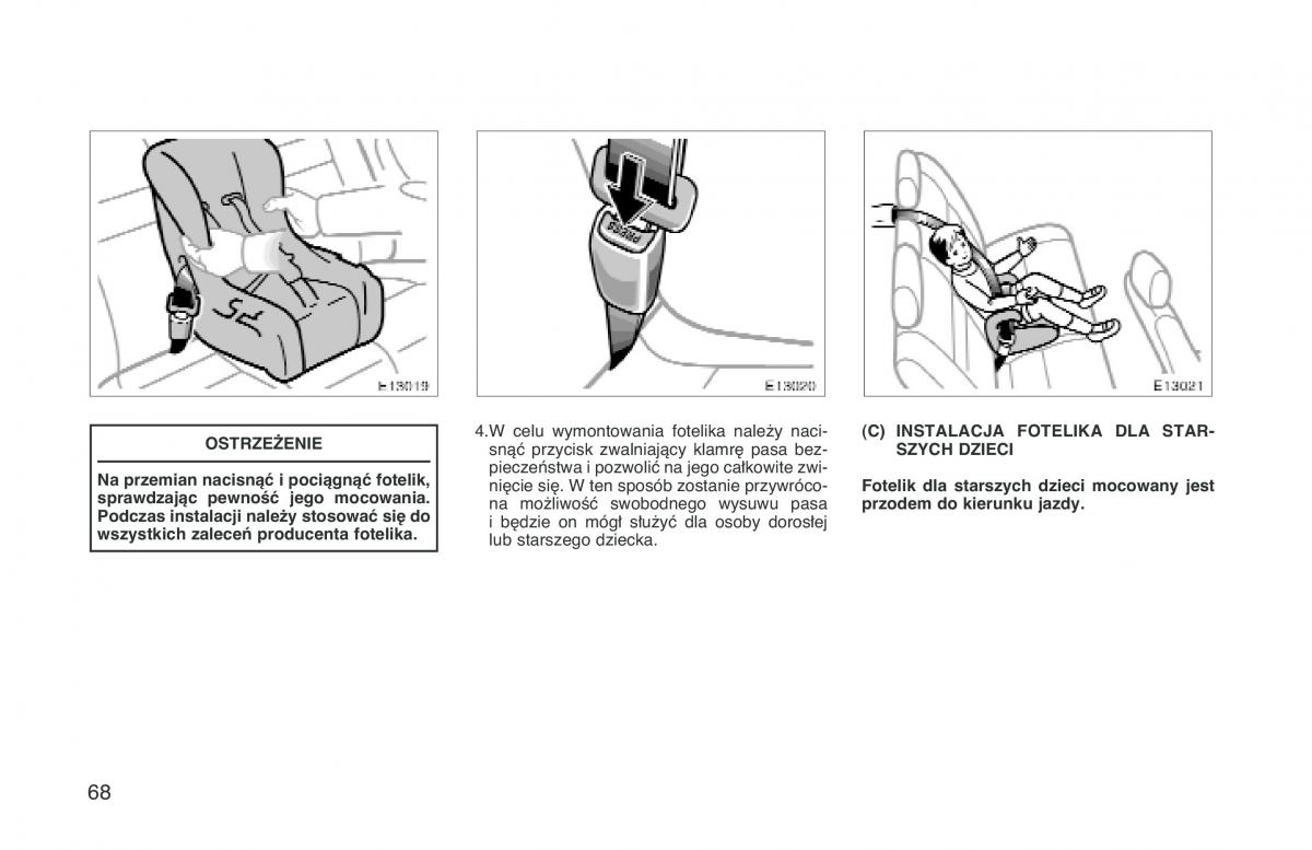 manual  Toyota Corolla VIII 8 E110 instrukcja / page 75