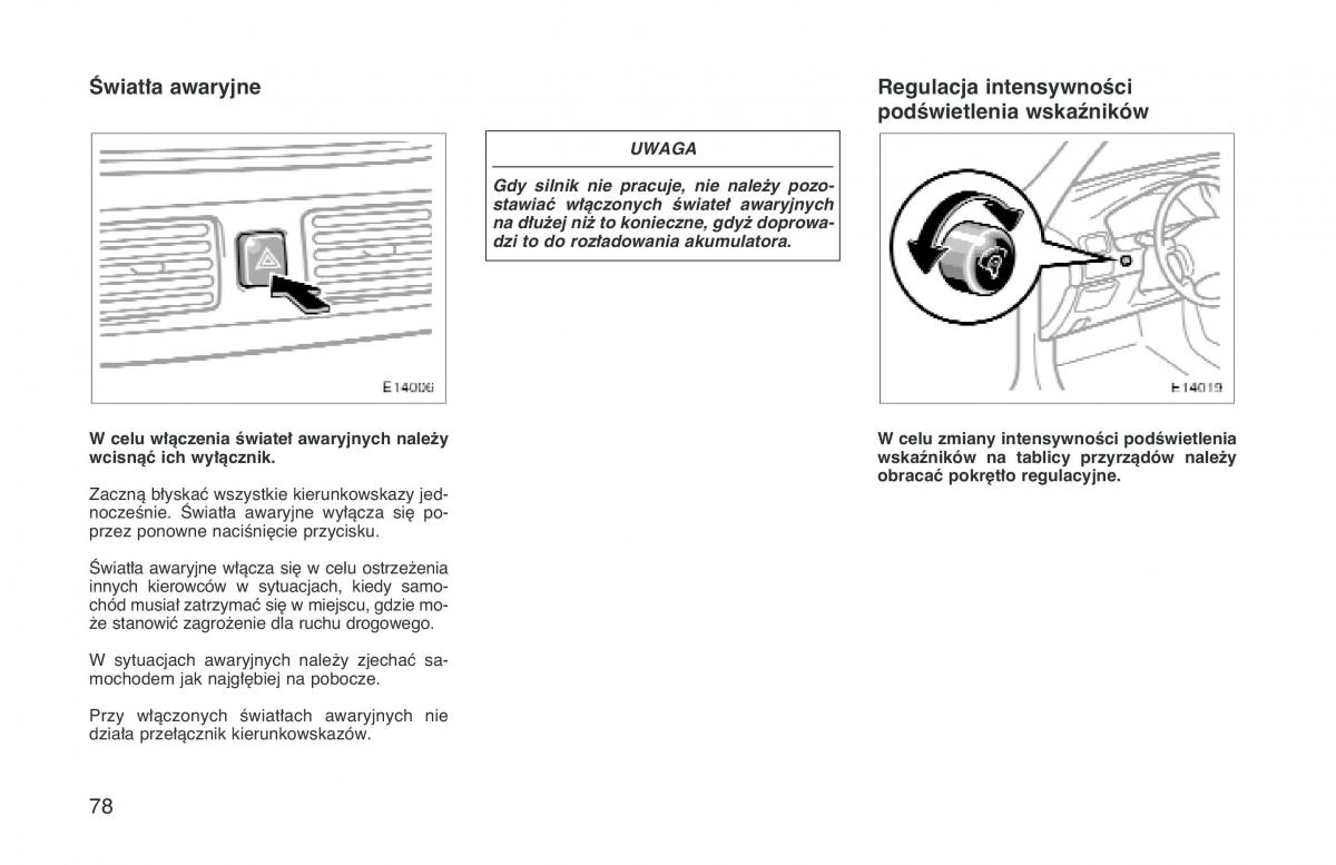 manual  Toyota Corolla VIII 8 E110 instrukcja / page 85