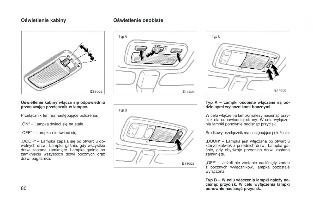 Toyota Corolla VIII 8 E110 instrukcja obslugi / page 87