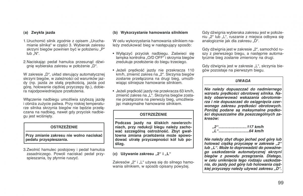 manual  Toyota Corolla VIII 8 E110 instrukcja / page 106