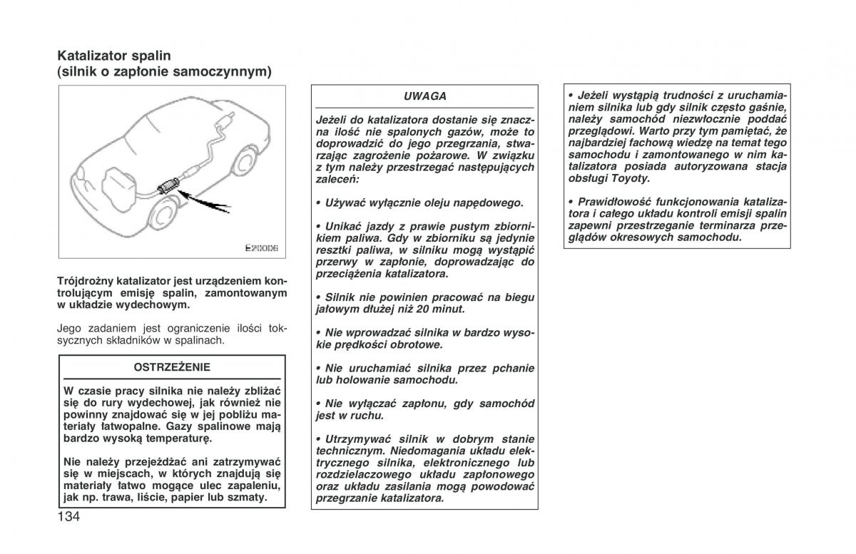 manual  Toyota Corolla VIII 8 E110 instrukcja / page 141