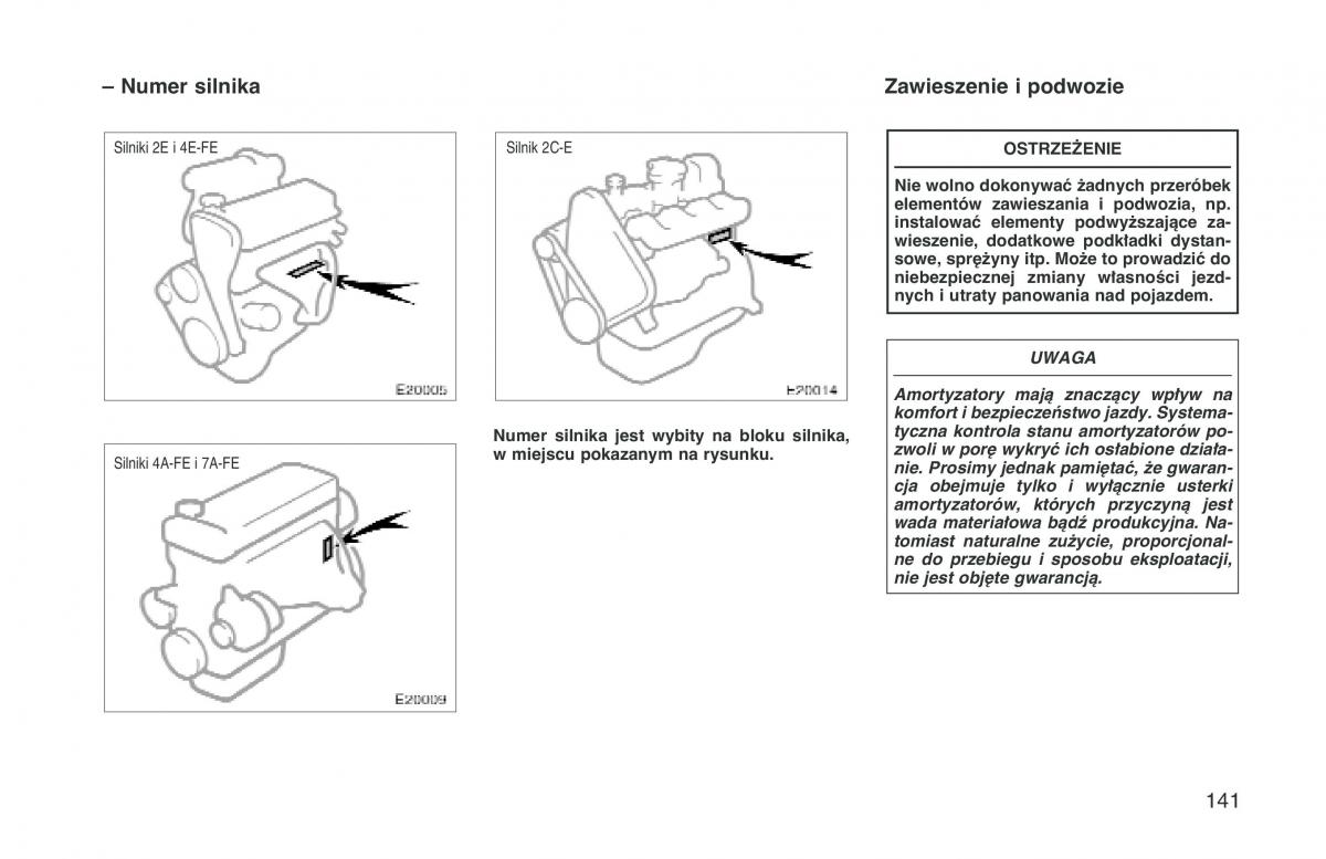 manual  Toyota Corolla VIII 8 E110 instrukcja / page 148