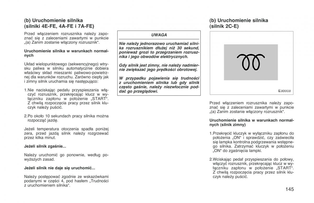 manual  Toyota Corolla VIII 8 E110 instrukcja / page 152