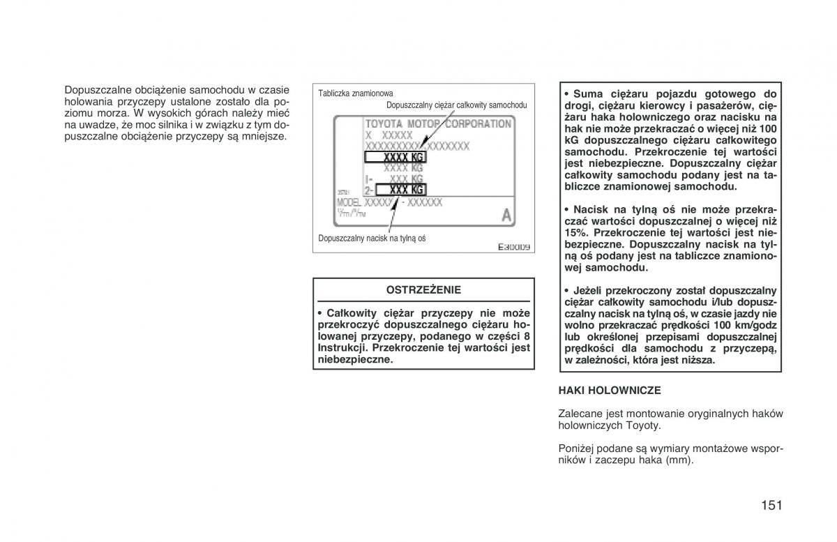 manual  Toyota Corolla VIII 8 E110 instrukcja / page 158