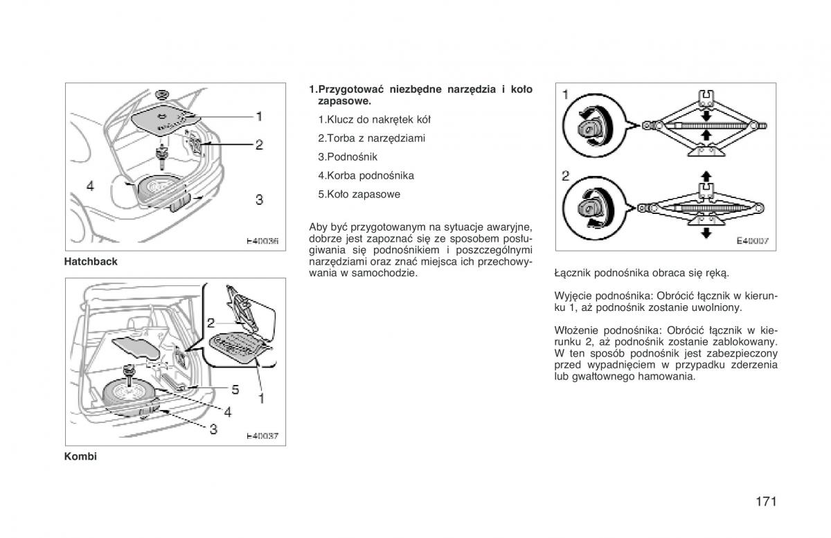 manual  Toyota Corolla VIII 8 E110 instrukcja / page 178