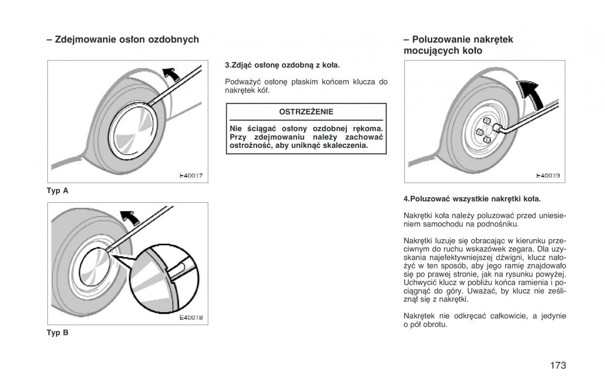 manual  Toyota Corolla VIII 8 E110 instrukcja / page 180