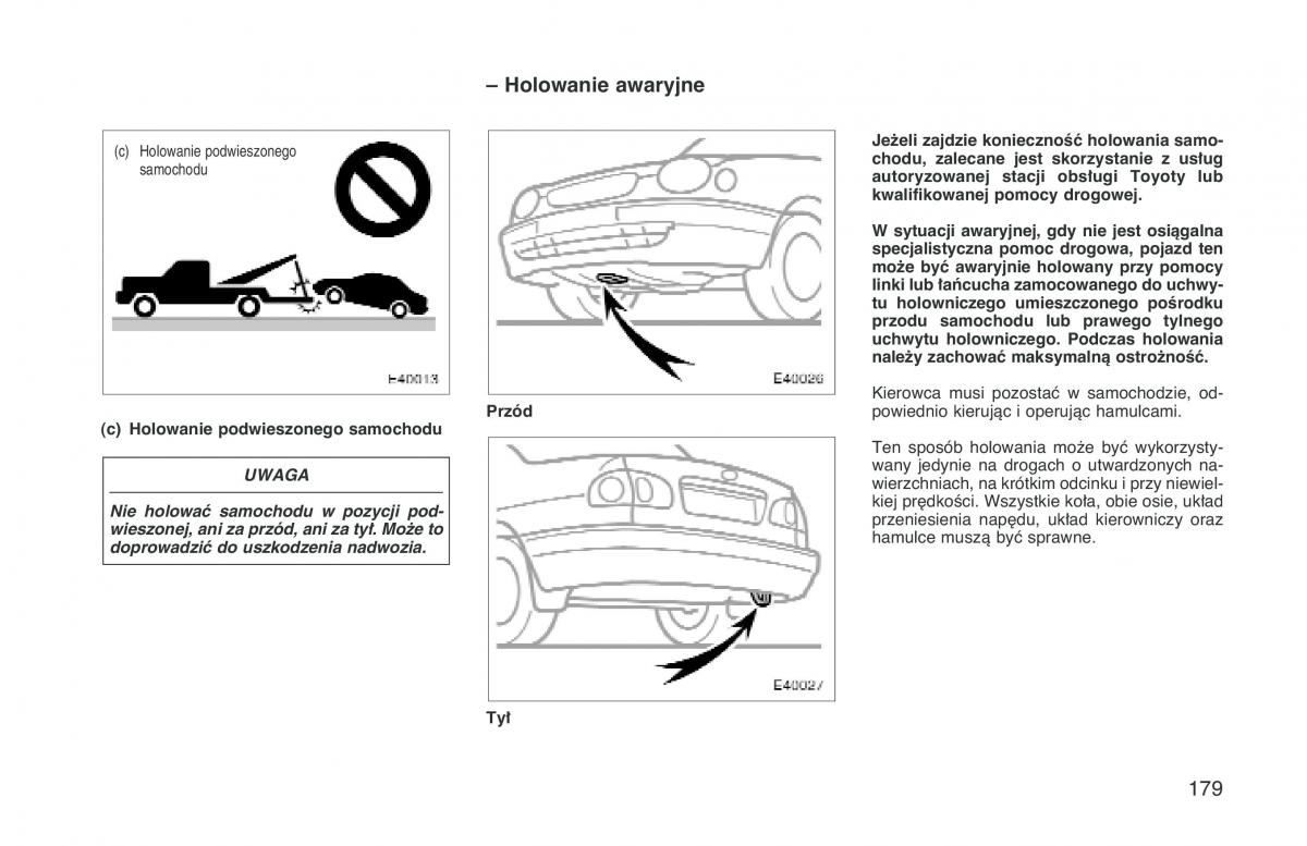 manual  Toyota Corolla VIII 8 E110 instrukcja / page 186