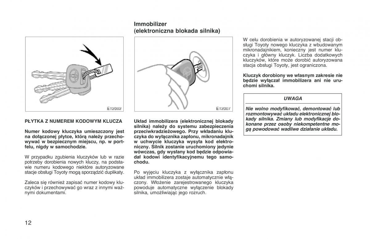 manual  Toyota Corolla VIII 8 E110 instrukcja / page 19