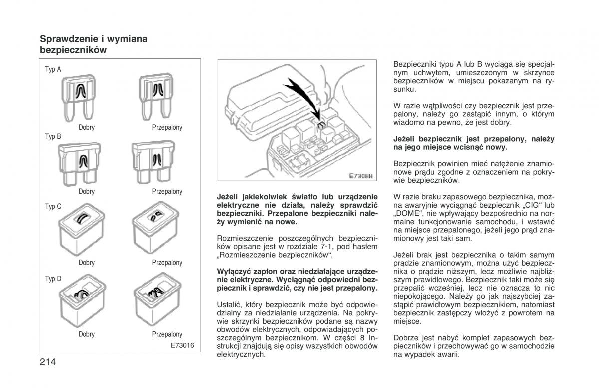 manual  Toyota Corolla VIII 8 E110 instrukcja / page 221