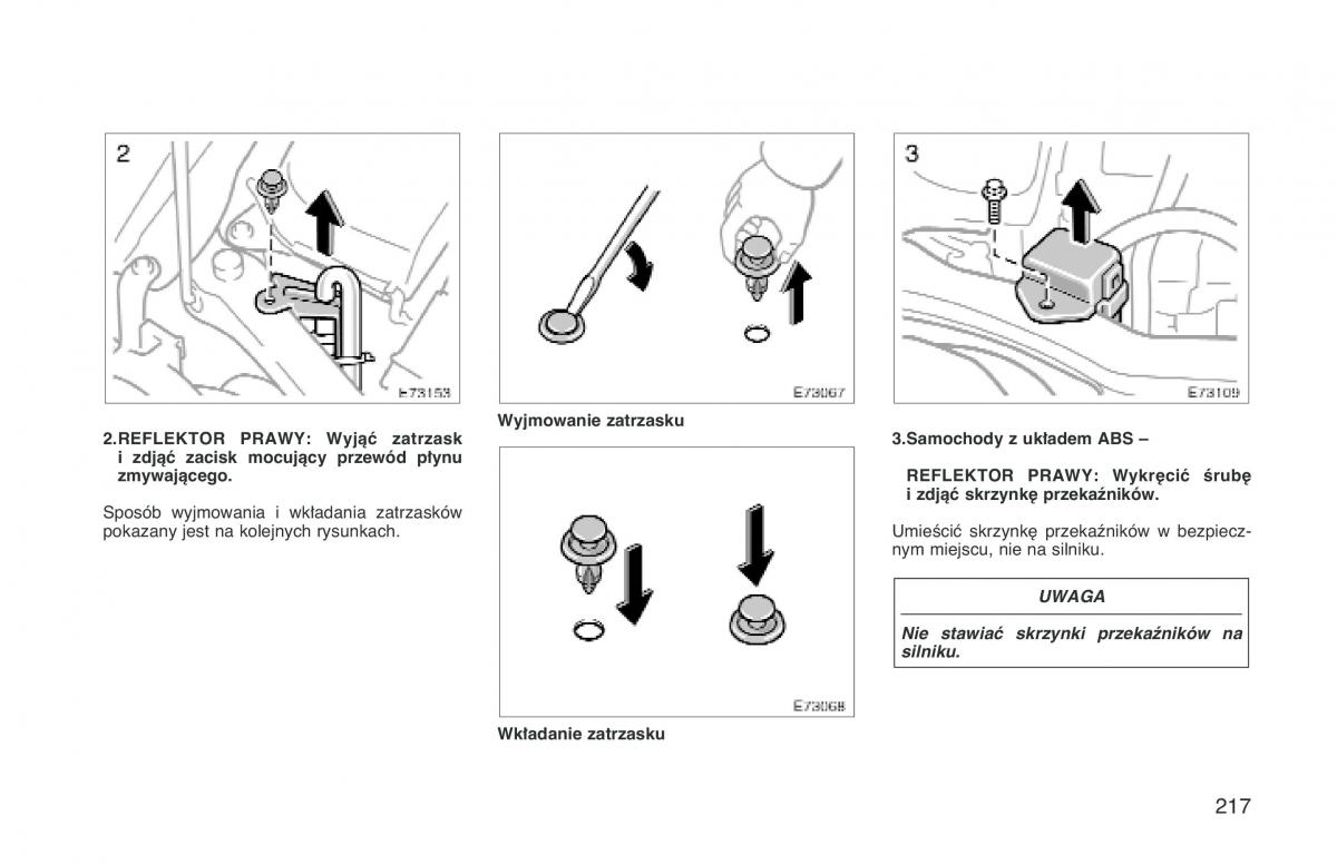 manual  Toyota Corolla VIII 8 E110 instrukcja / page 224