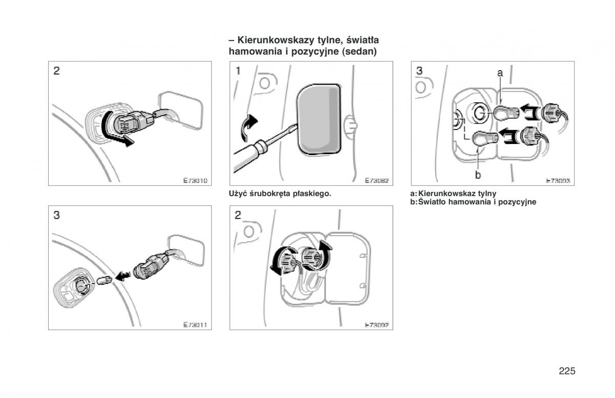 manual  Toyota Corolla VIII 8 E110 instrukcja / page 232