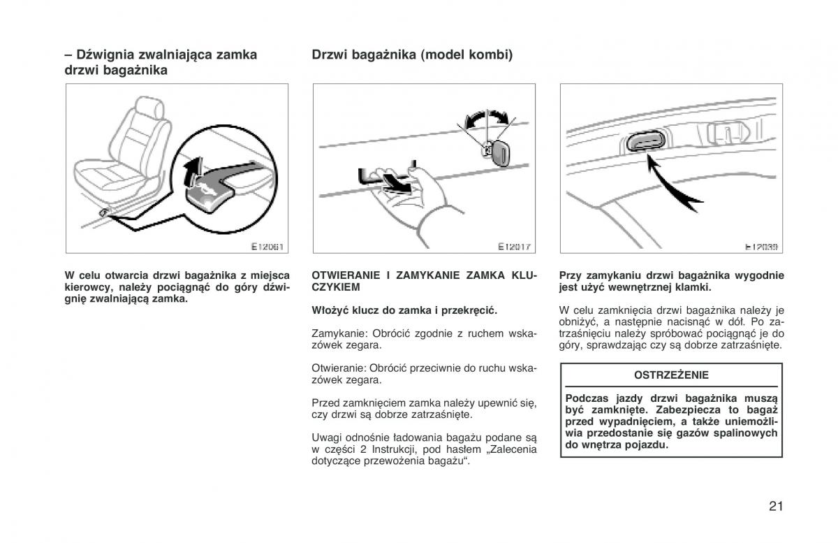 manual  Toyota Corolla VIII 8 E110 instrukcja / page 28