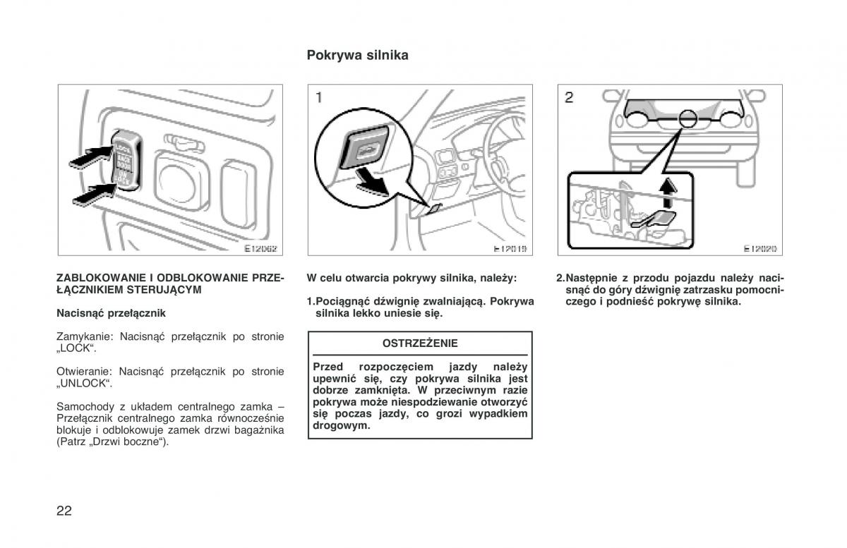 Toyota Corolla VIII 8 E110 instrukcja obslugi / page 29