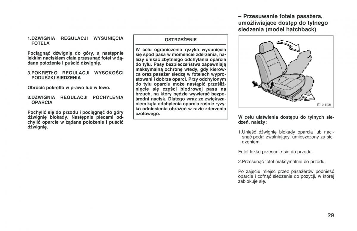 manual  Toyota Corolla VIII 8 E110 instrukcja / page 36