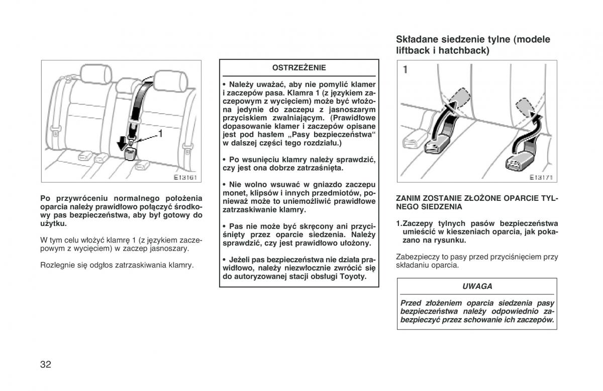 manual  Toyota Corolla VIII 8 E110 instrukcja / page 39