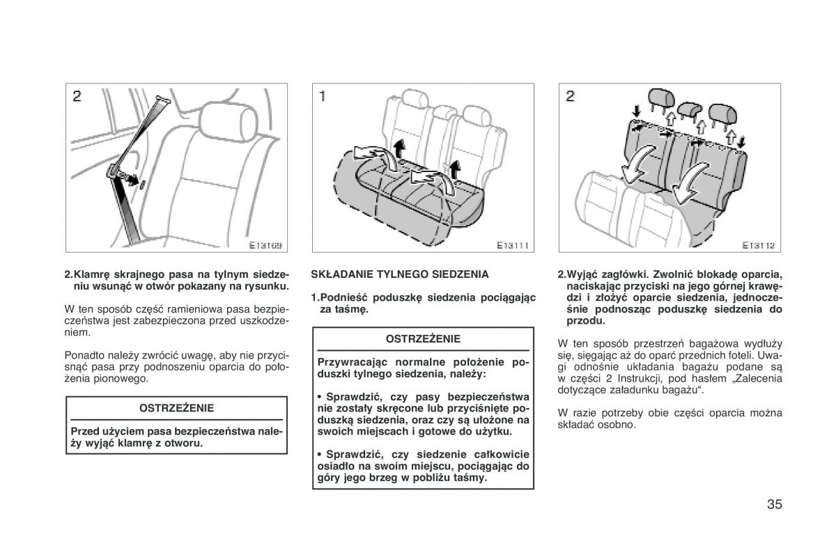 manual  Toyota Corolla VIII 8 E110 instrukcja / page 42