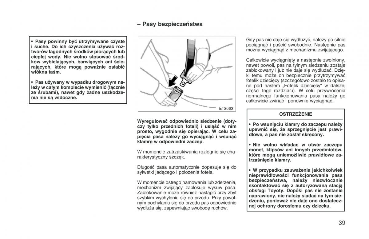 manual  Toyota Corolla VIII 8 E110 instrukcja / page 46