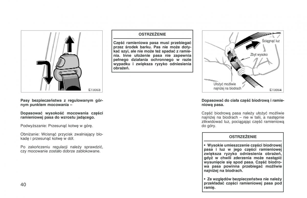 manual  Toyota Corolla VIII 8 E110 instrukcja / page 47