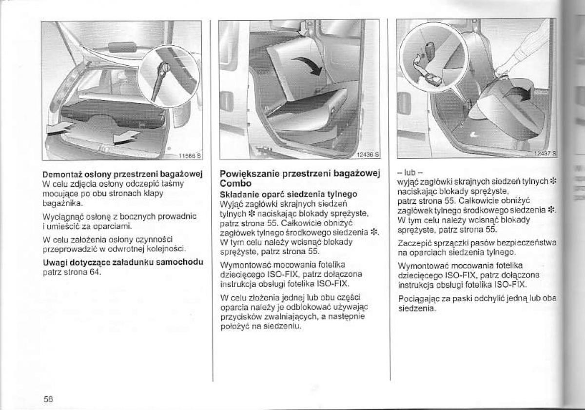 Opel Corsa C instrukcja obslugi / page 62